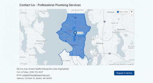 Service area coverage map